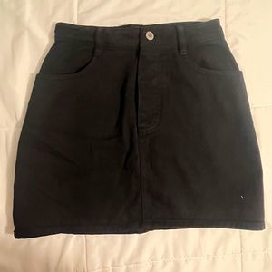 Black denim j. galt Pencil mini skirt